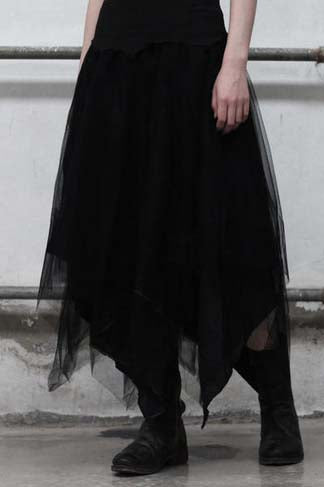 Marc Le Bihan 2590 Collection of Triple Tulle Silk Skirts Handmade in France MLB-2590-HEI Black